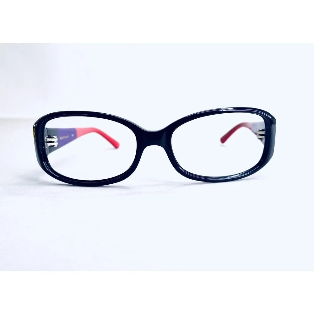 Kate Spade NY Black Purple Red Rectangular Wrap Eyeglasses Paxton 53 16 130